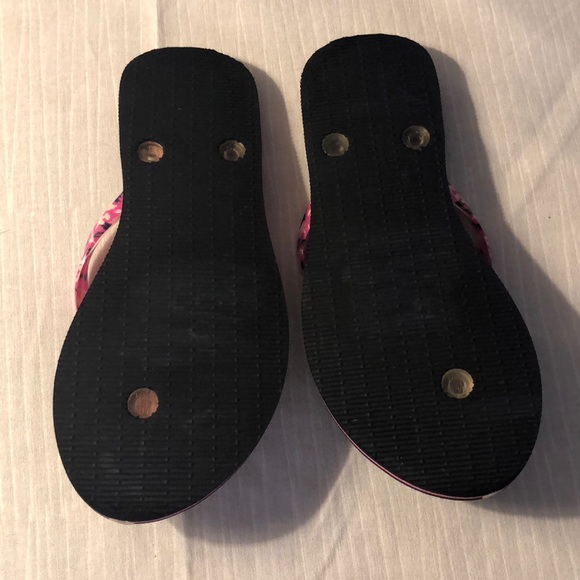 Vera Bradley Flip Flops flamingo SZ 5/6 - Picture 4 of 6